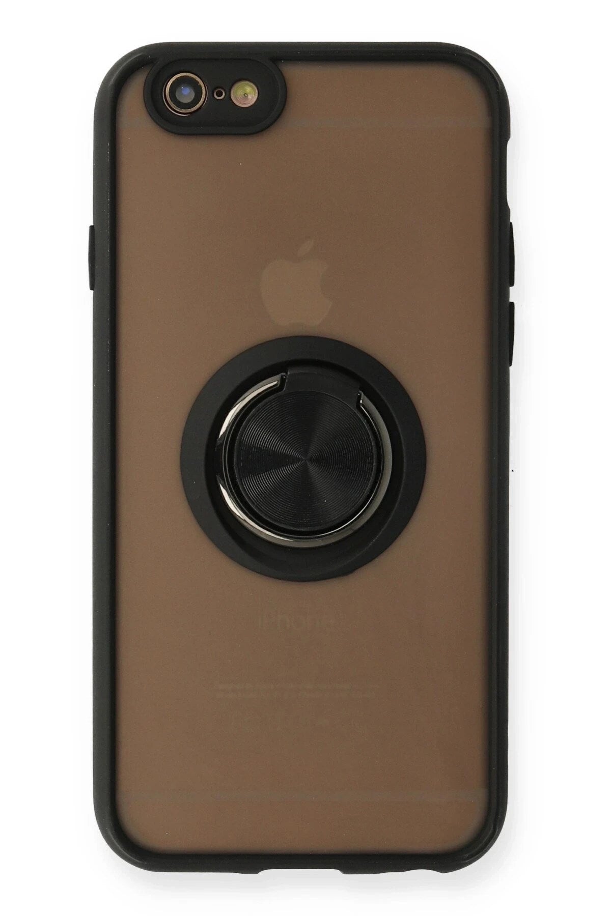 Mey İthalat® iPhone 6 Kılıf Montreal Yüzüklü Silikon Kapak - Siyah
