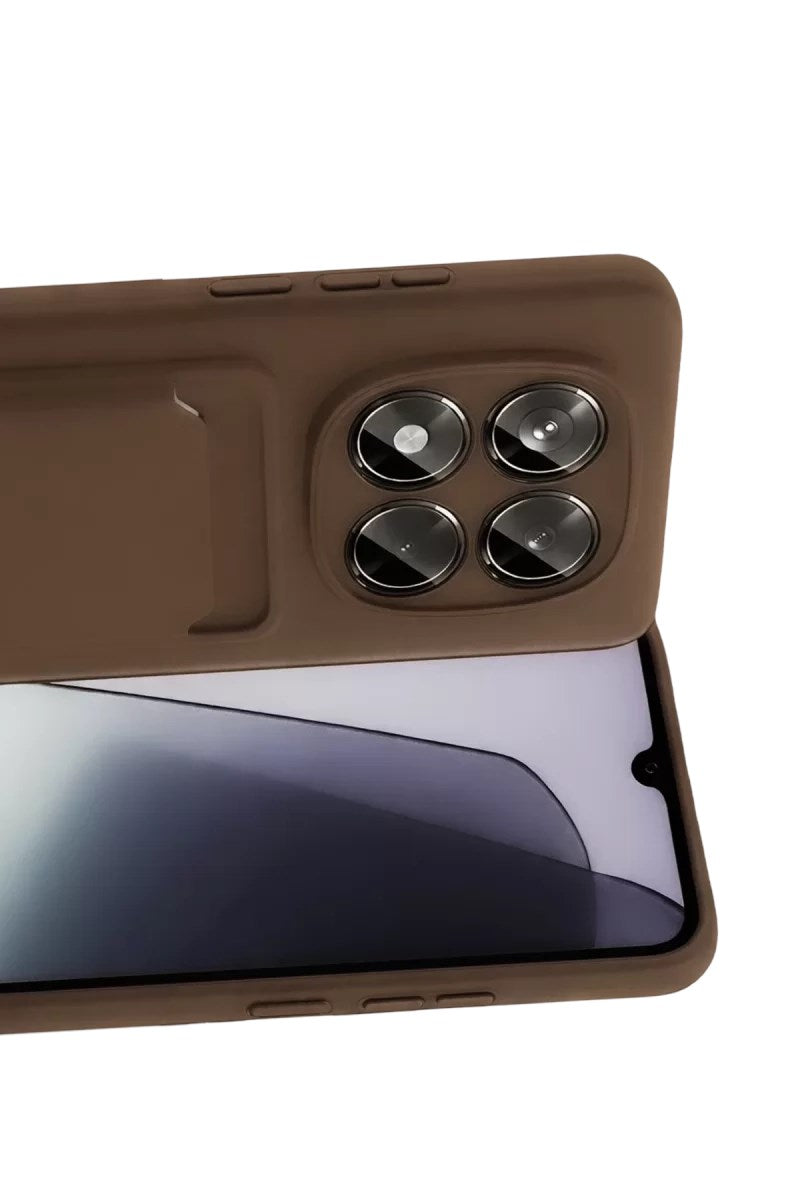 Mey İthalat® Redmi Note 15 Pro 4G Kelvin Kartvizitli Silikon - Kahverengi