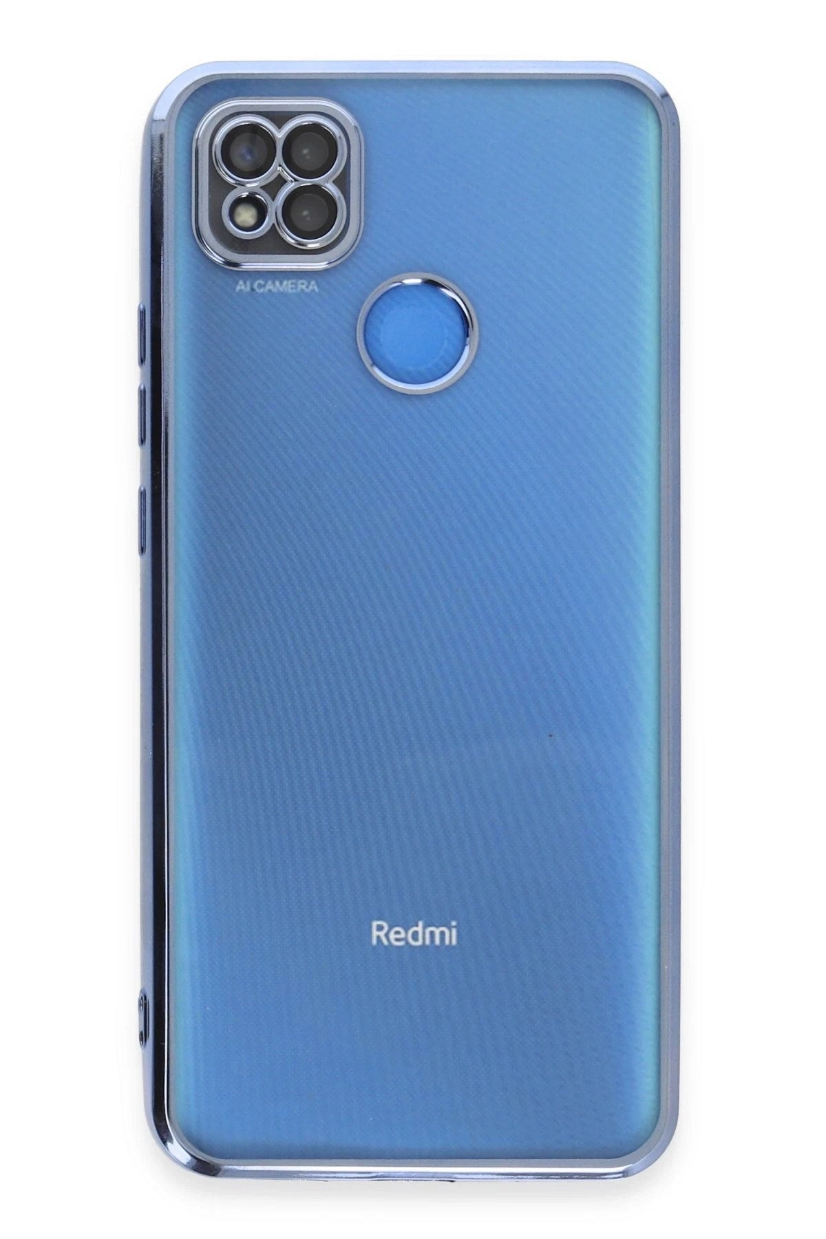 Mey İthalat® Redmi 9C Kılıf Lensli Silikon - Açık Mavi