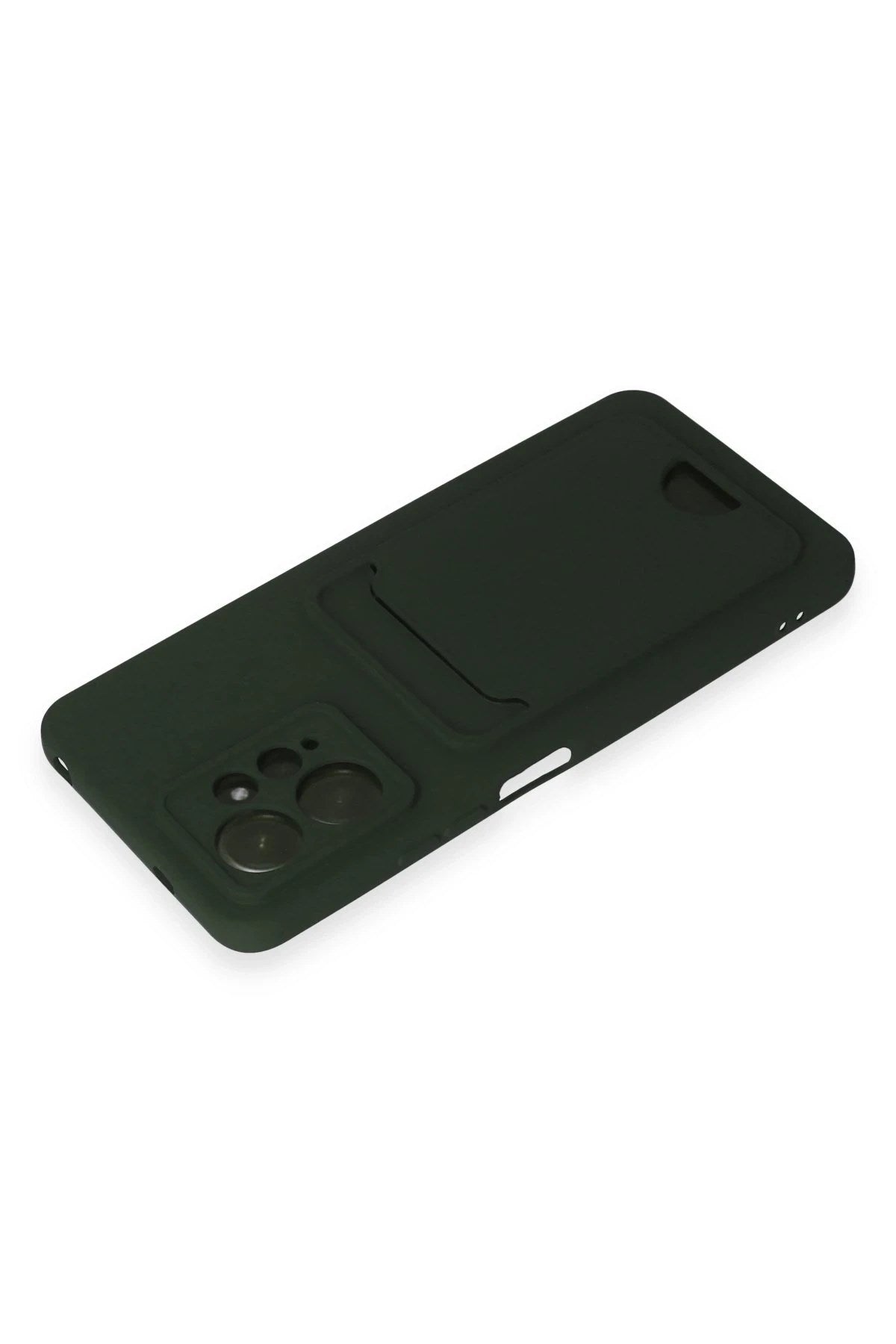 Mey İthalat® Redmi Note 12 4G Kılıf Kelvin Kartvizitli Silikon - Koyu Yeşil