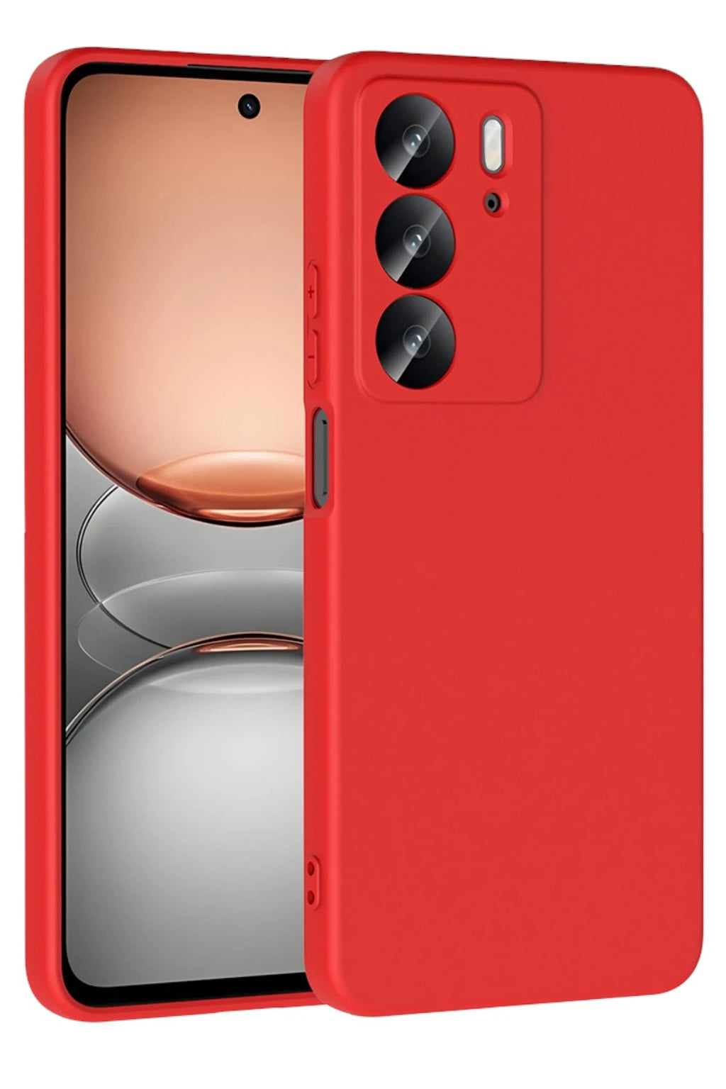 Mey İthalat® Realme C75 4G First Silikon - Kırmızı