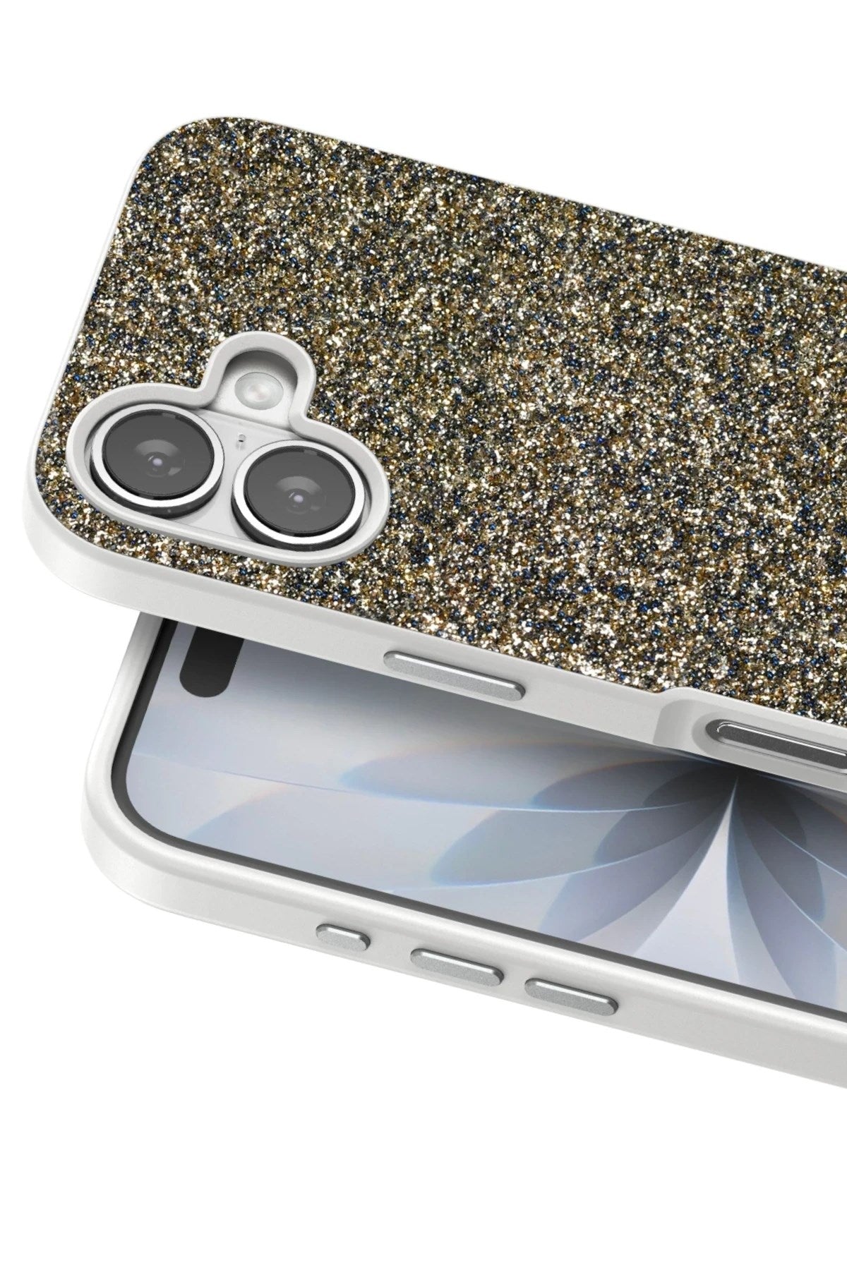 Mey İthalat® iPhone 17 Bright Simli Kapak - Çöl Titanyum