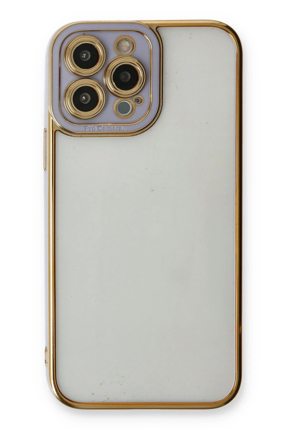 Mey İthalat® iPhone 13 Pro Max Kılıf Liva Lens Silikon - Lila