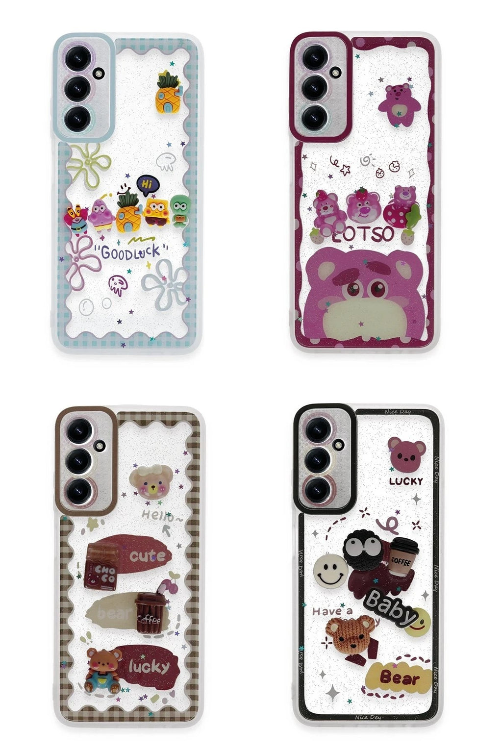 Mey İthalat® Samsung Galaxy A14 4G Kılıf Sweet Desenli Silikon Kapak - Şeffaf