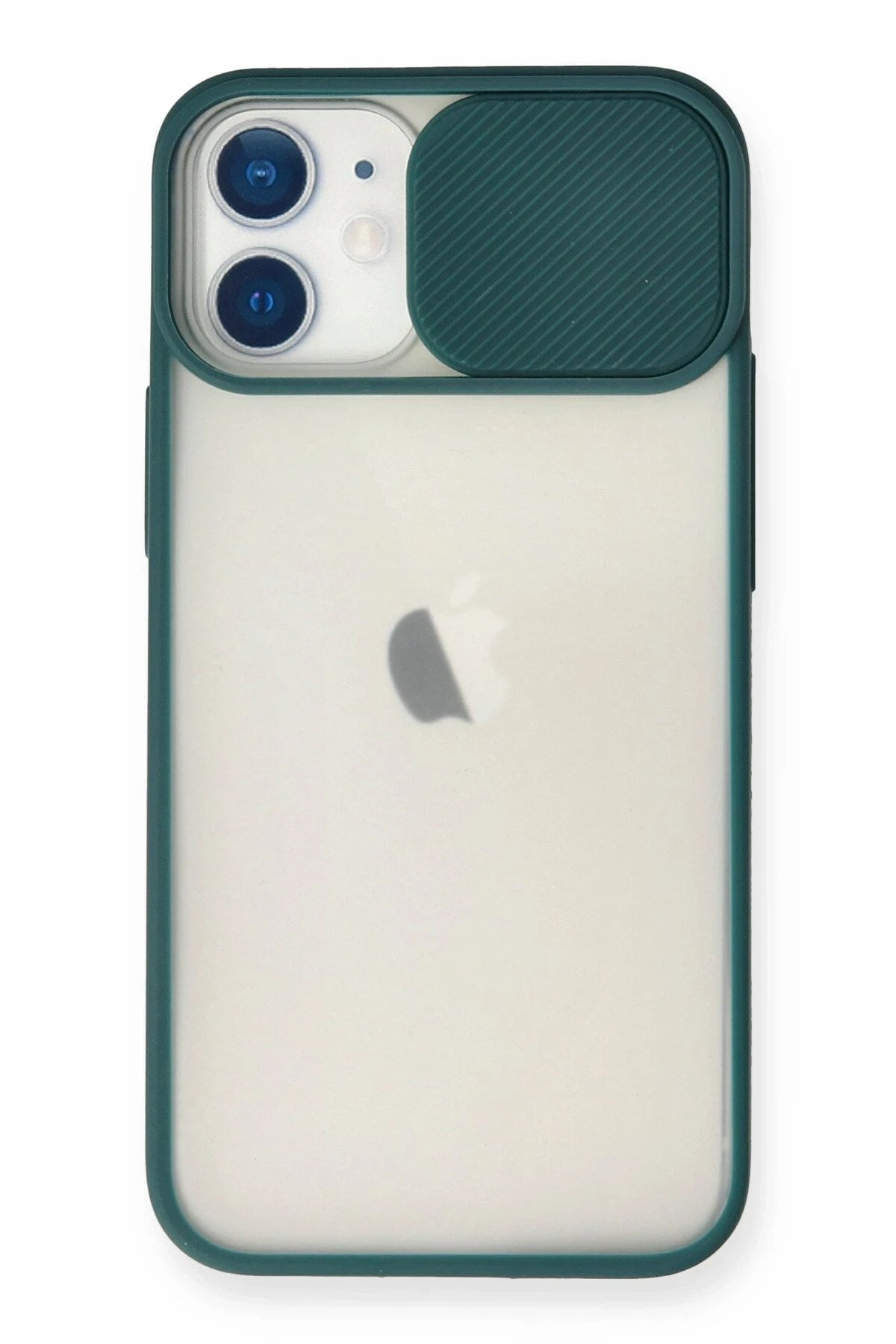 Mey İthalat® iPhone 11 Kılıf Palm Buzlu Kamera Sürgülü Silikon - Yeşil