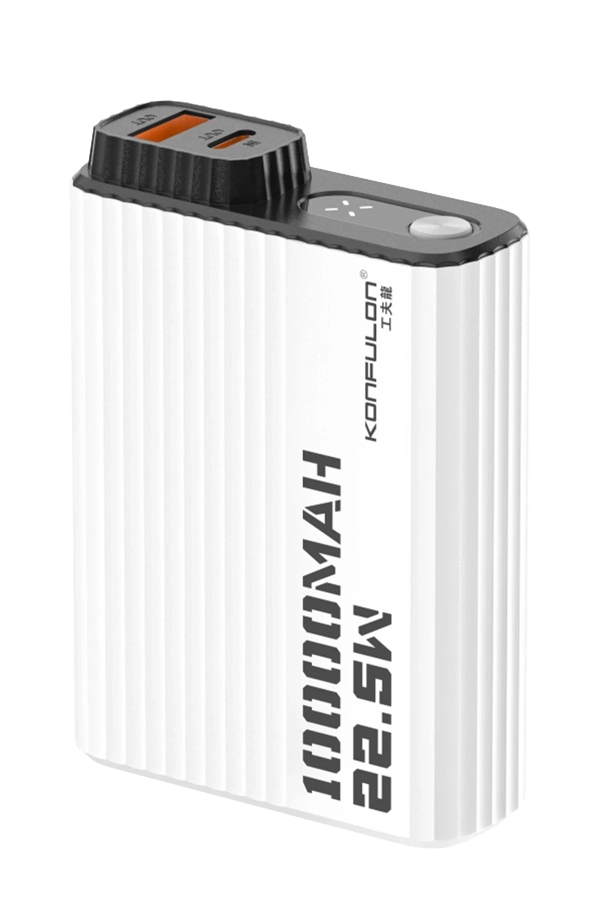Mey İthalat® A40Q 10.000 mAh PD 20W Mini Powerbank - Siyah-Beyaz