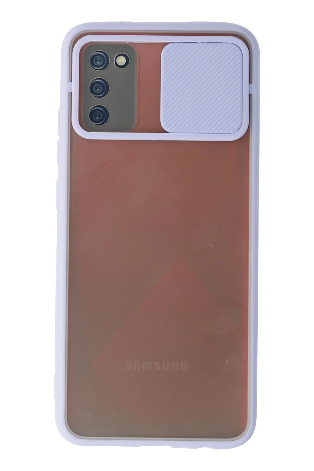 Mey İthalat® Samsung Galaxy A02S Kılıf Palm Buzlu Kamera Sürgülü Silikon - Lila
