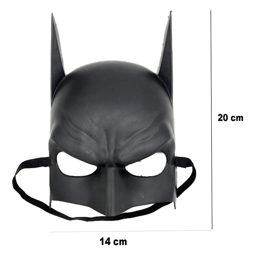 Mey İthalat® Siyah Renk Çocuk Boy Arkadan Lastikli Batman Maskesi A Kalite 20x14 cm