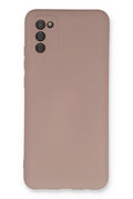 Mey İthalat® Samsung Galaxy A03S Kılıf Nano içi Kadife Silikon - Pudra