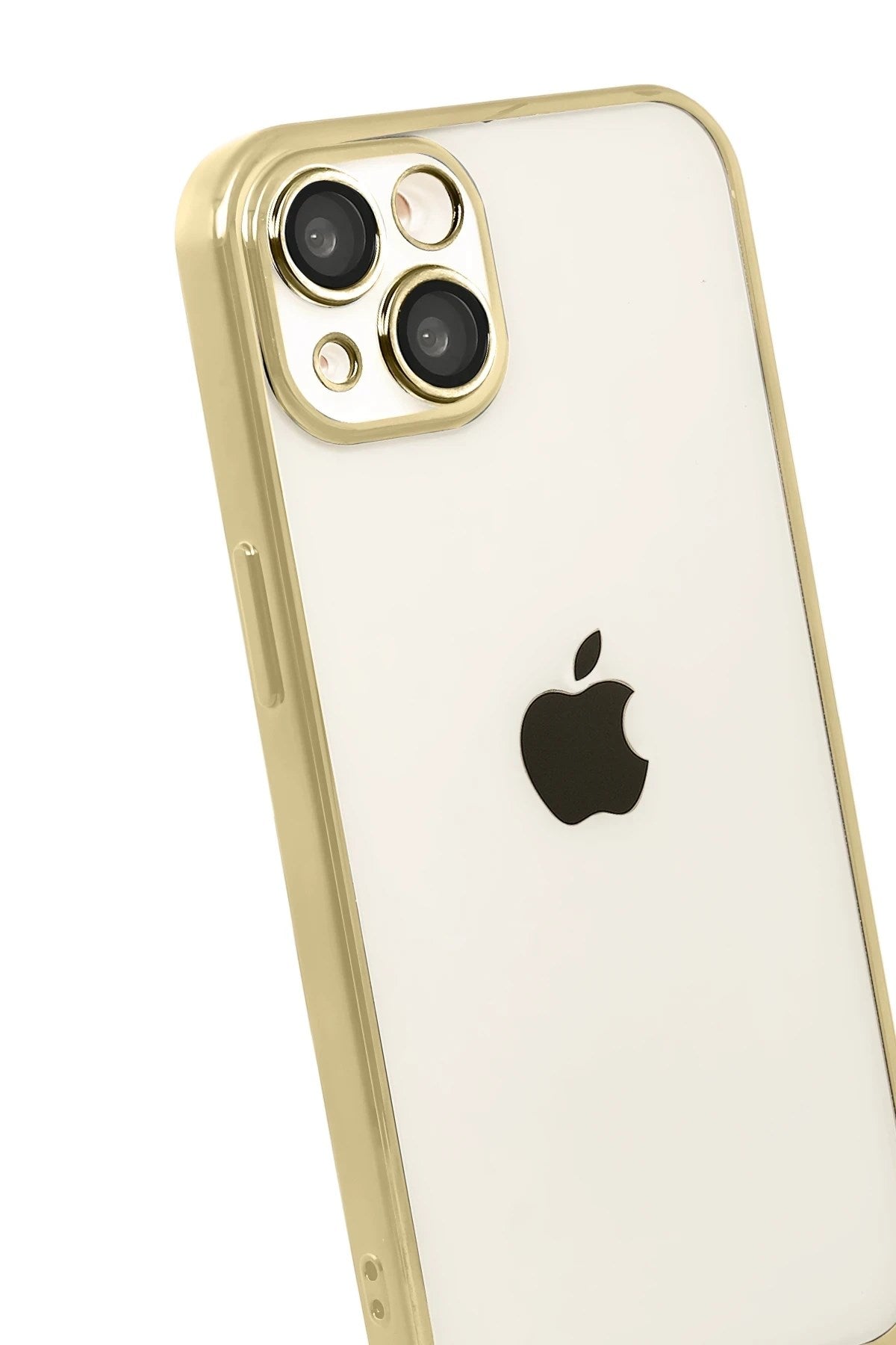 Mey İthalat® iPhone 15 Lensli Silikon - Gold