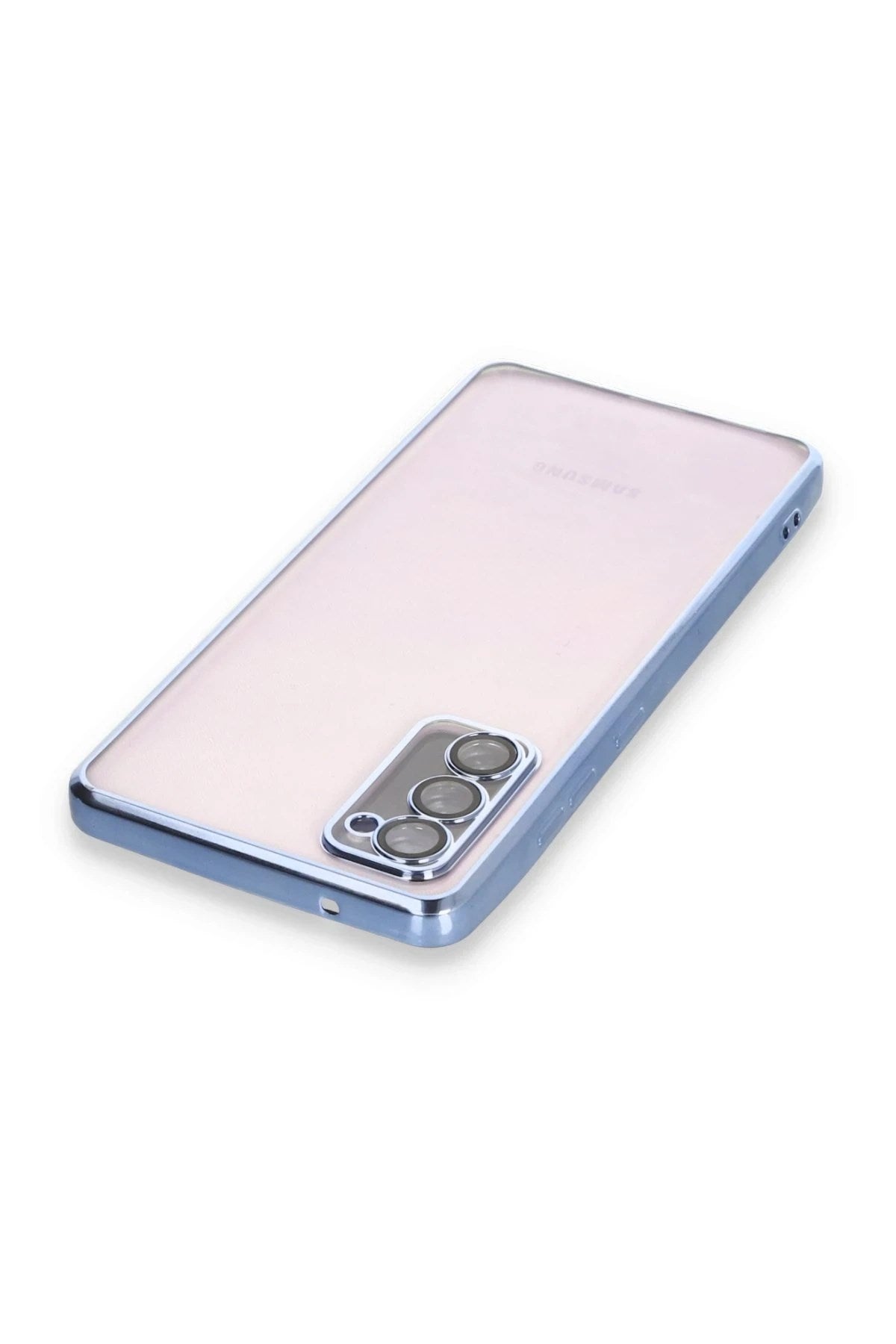 Mey İthalat® Samsung Galaxy S20 FE Kılıf Lensli Silikon - Açık Mavi