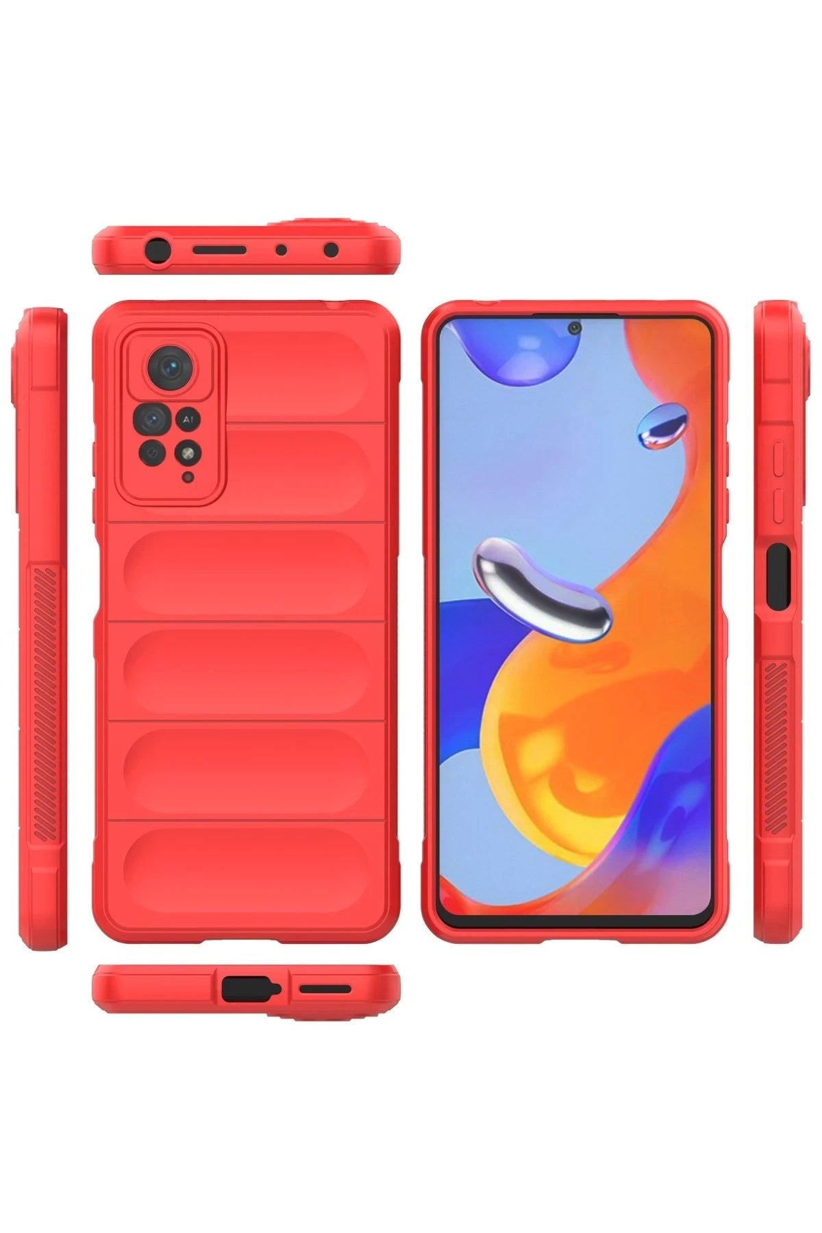Mey İthalat® Redmi Note 11 Pro Kılıf Optimum Silikon - Kırmızı