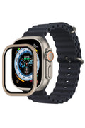 Mey İthalat® Watch Ultra 49mm Alüminyum Kasa Cam Ekran Koruyucu - Gold