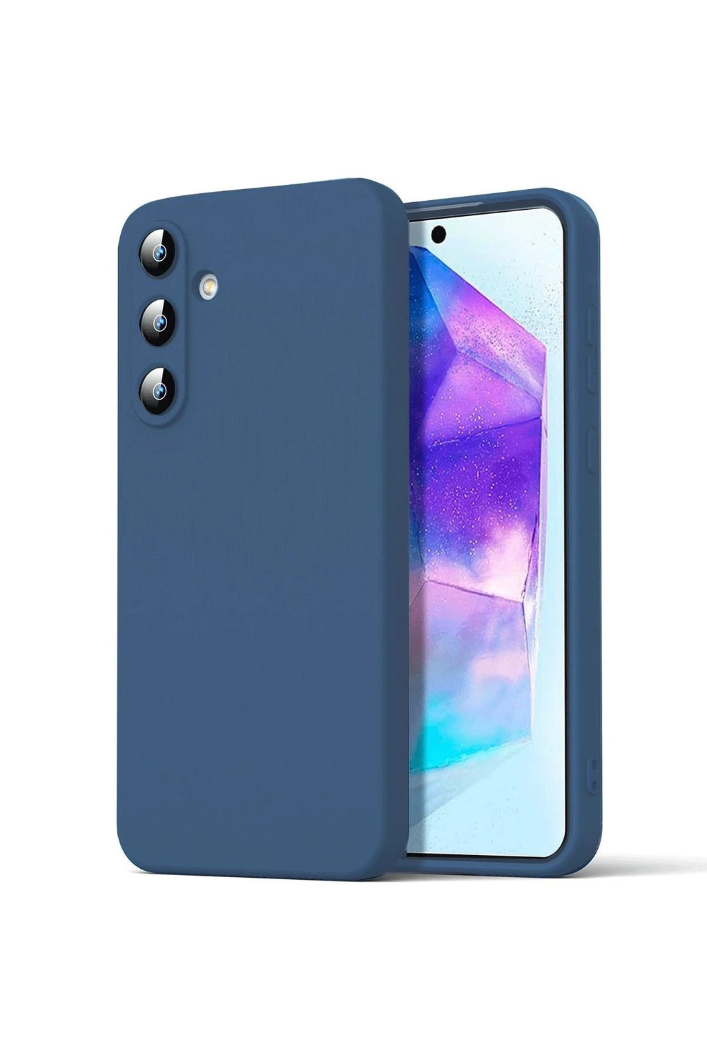 Mey İthalat® Samsung Galaxy A16 5G Kılıf Nano içi Kadife Silikon - Lacivert