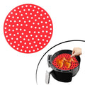Renkli Isıya Dayanıklı Yıkanılabilir Silikon Fırın Ve Airfryer Yuvarlak Pişirme Matı 20 Cm