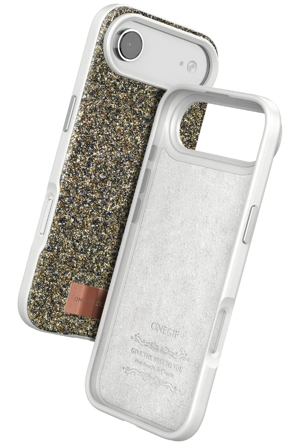 Mey İthalat® iPhone 17 Air Bright Simli Kapak - Çöl Titanyum