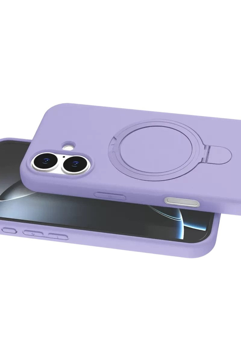 Mey İthalat® iPhone 17 Regal Magsafe Standlı Kapak - Lila