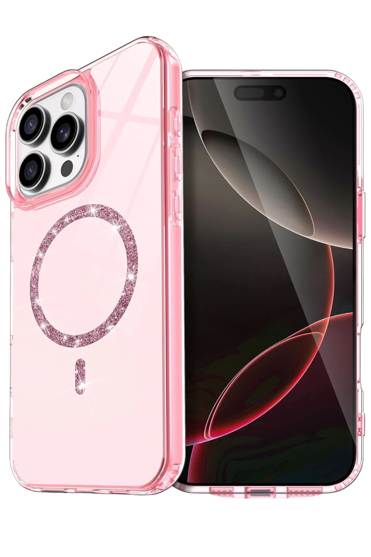 Mey İthalat® iPhone 14 Pro Max Live Diamond Magsafe Kapak - Pembe