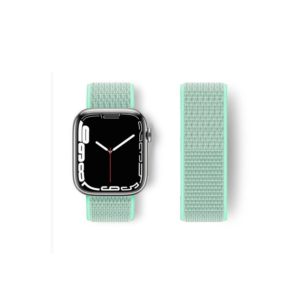 Mey İthalat® Watch 38mm Hasırlı Cırtcırtlı Kordon - Turkuaz