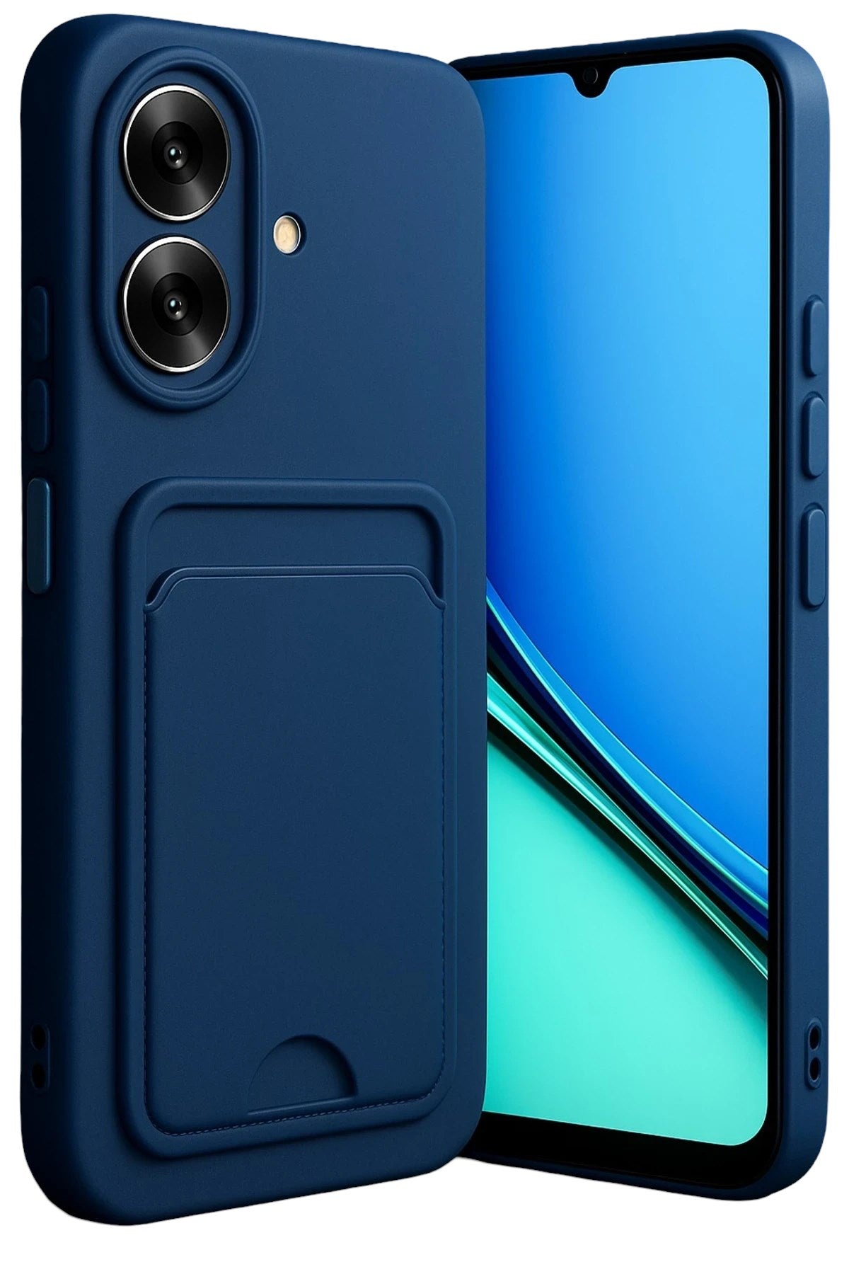 Mey İthalat® Realme Note 60 Kelvin Kartvizitli Silikon - Lacivert