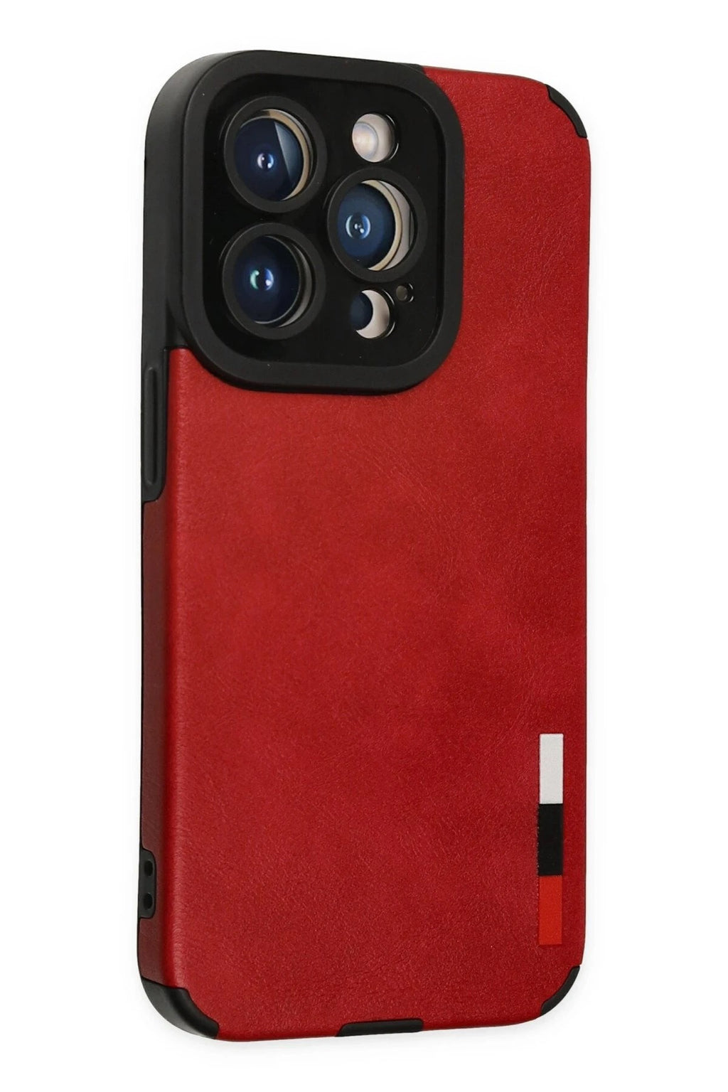 Mey İthalat® iPhone 14 Pro Kılıf Loop Deri Silikon - Kırmızı