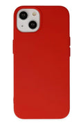 Mey İthalat® iPhone 14 Plus Kılıf Nano içi Kadife Silikon - Kırmızı