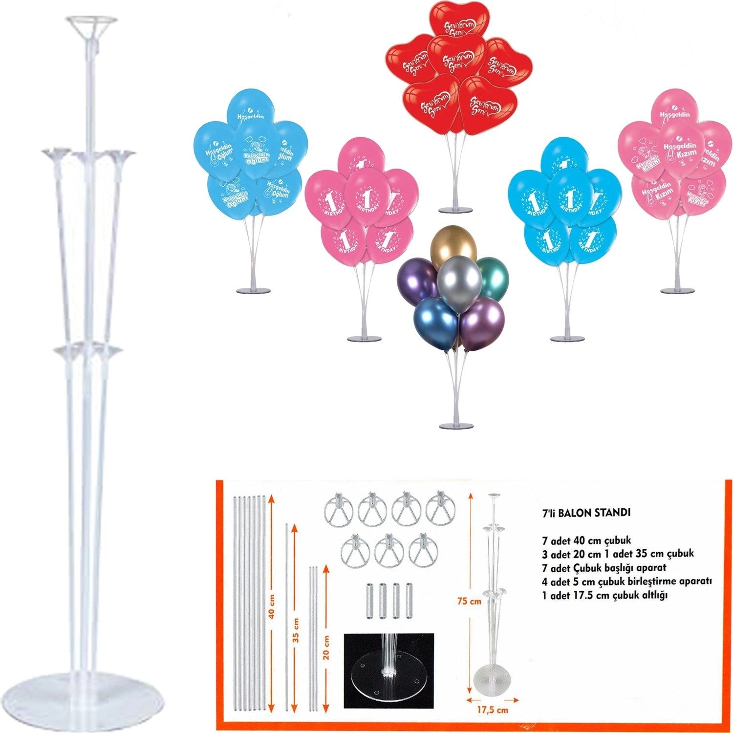 Mey İthalat® Balon Standı 75 cm
