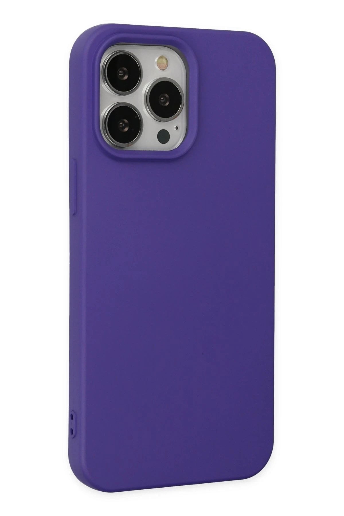 Mey İthalat® iPhone 14 Pro Kılıf Nano içi Kadife Silikon - Mor