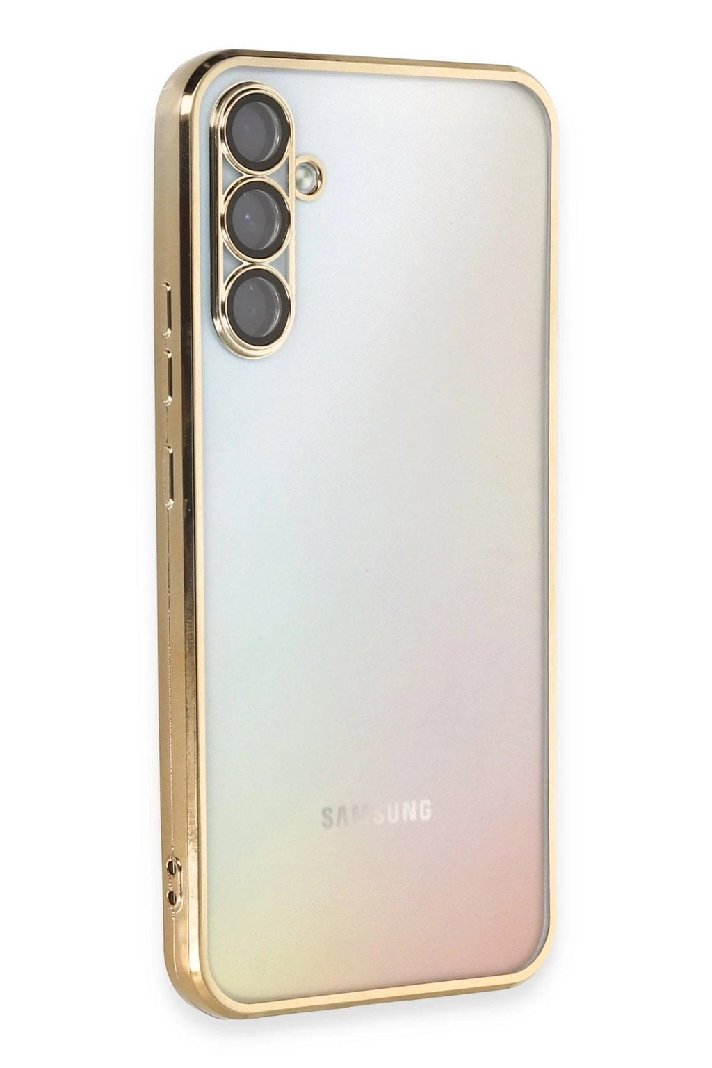 Mey İthalat® Samsung Galaxy A54 5G Kılıf Lensli Silikon - Gold