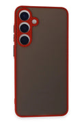 Mey İthalat® Samsung Galaxy S24 Kılıf Montreal Silikon Kapak - Kırmızı