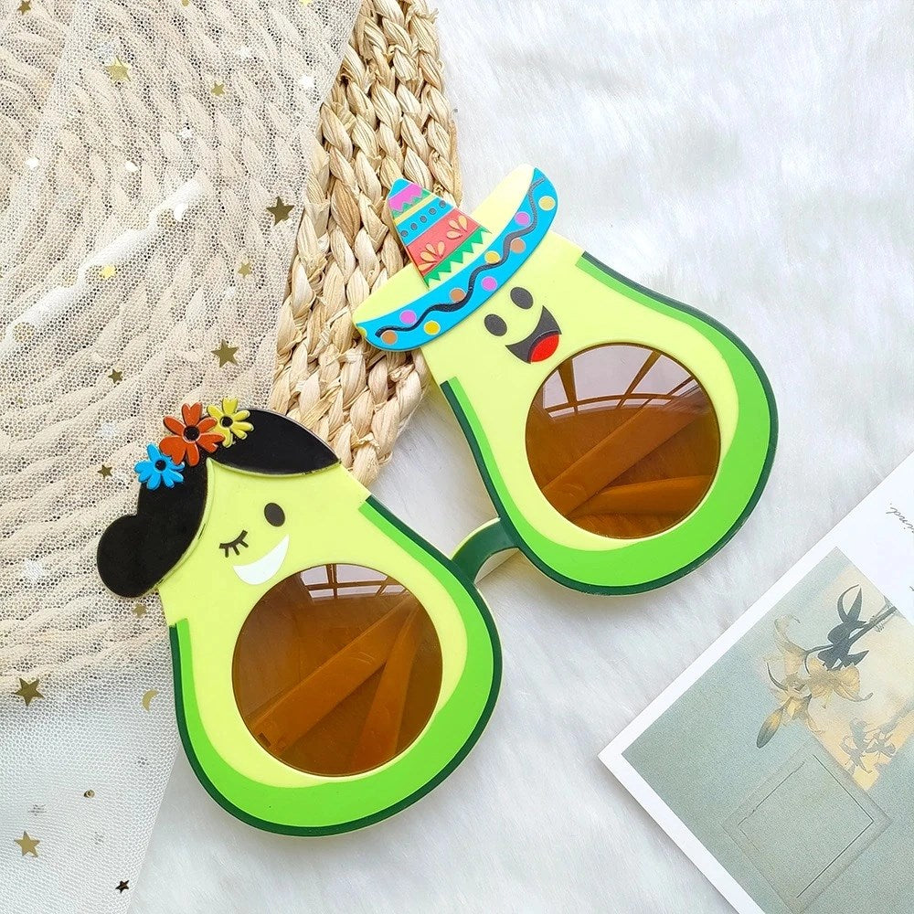 Mey İthalat® Hawaii Temalı Avokado Gözlük – Kostüm &amp; Parti Gözlüğü