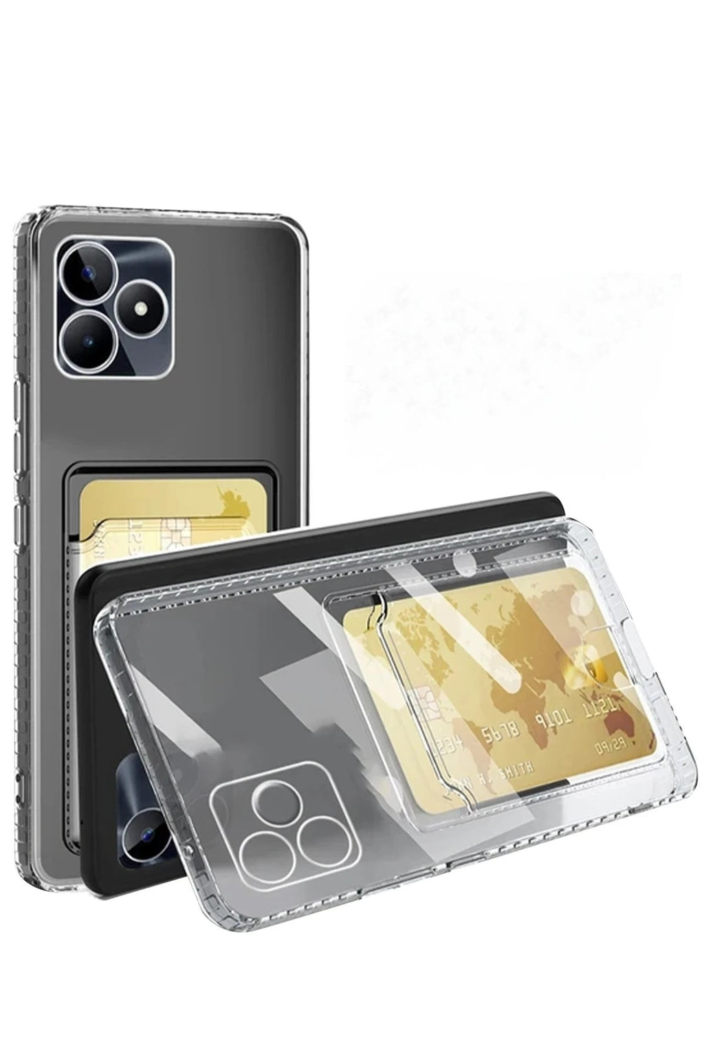 Mey İthalat® Realme Note 50 4G Kılıf Kart Şeffaf Silikon - Şeffaf