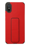 Mey İthalat® Redmi 9A Kılıf Mega Standlı Silikon - Kırmızı