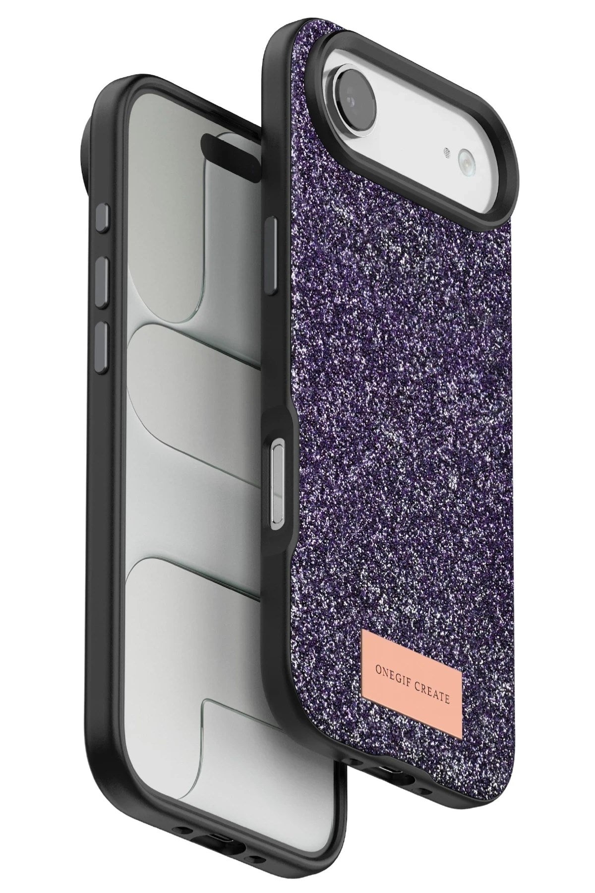 Mey İthalat® iPhone 17 Air Bright Simli Kapak - Derin Mor