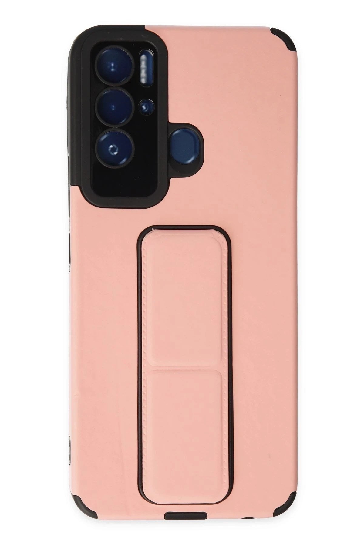Mey İthalat® Tecno Pova Neo Kılıf Mega Standlı Silikon - Pudra