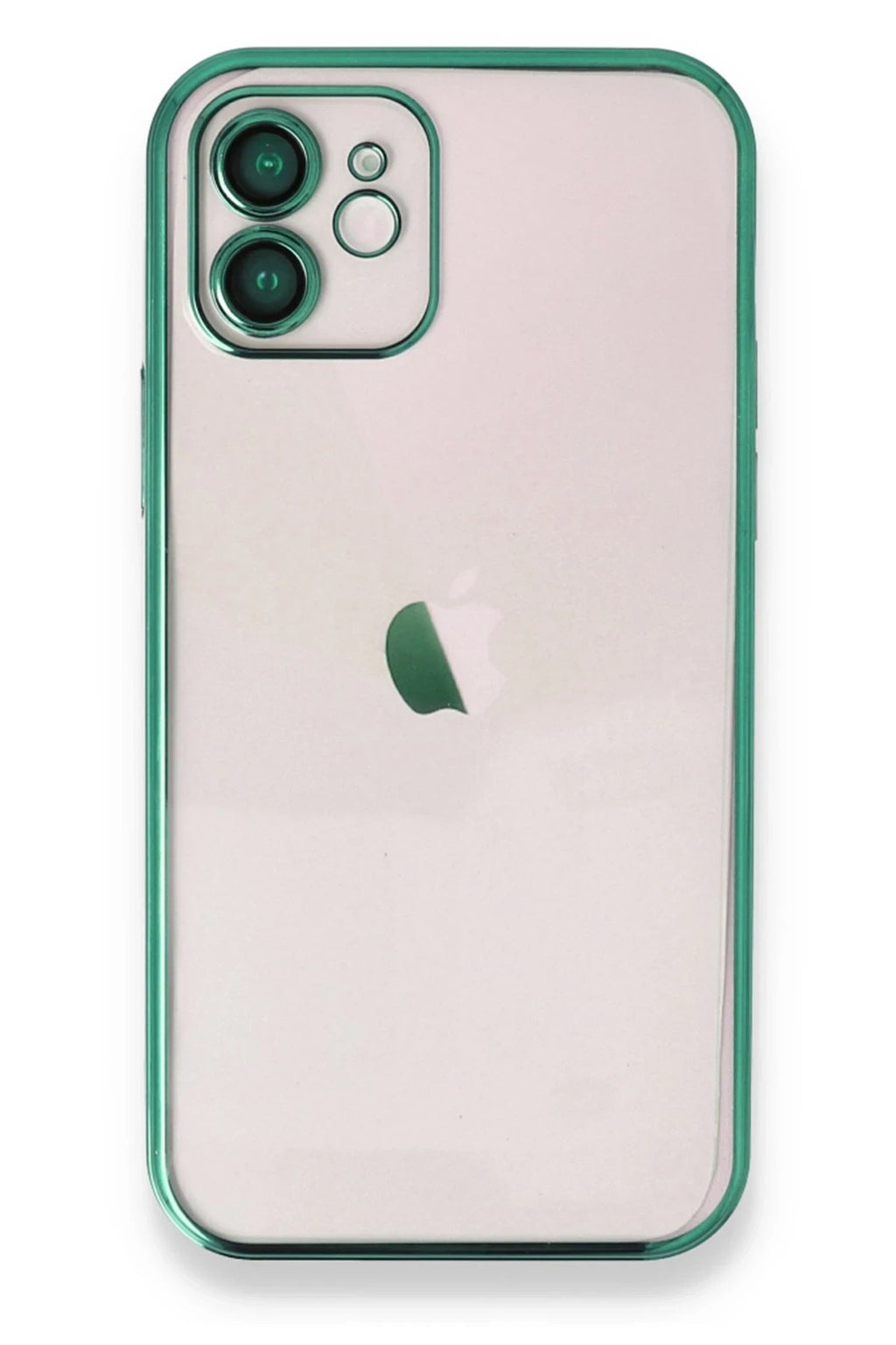 Mey İthalat® iPhone 12 Kılıf Lensli Silikon - Yeşil