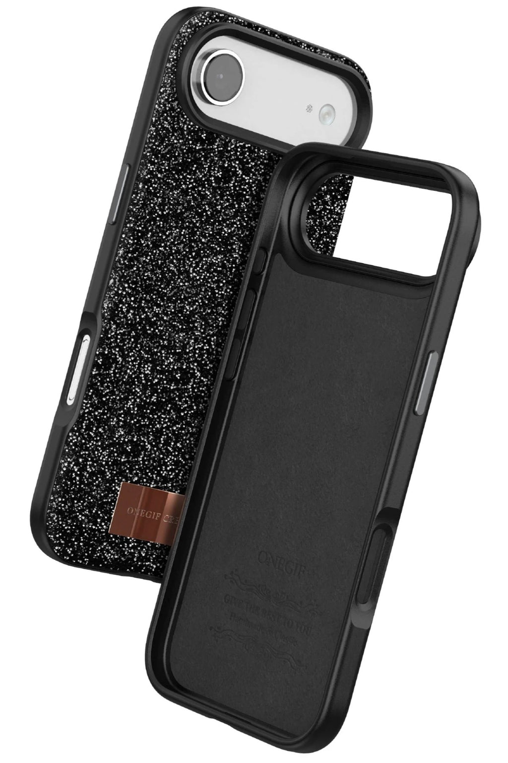 Mey İthalat® iPhone 17 Air Bright Simli Kapak - Siyah