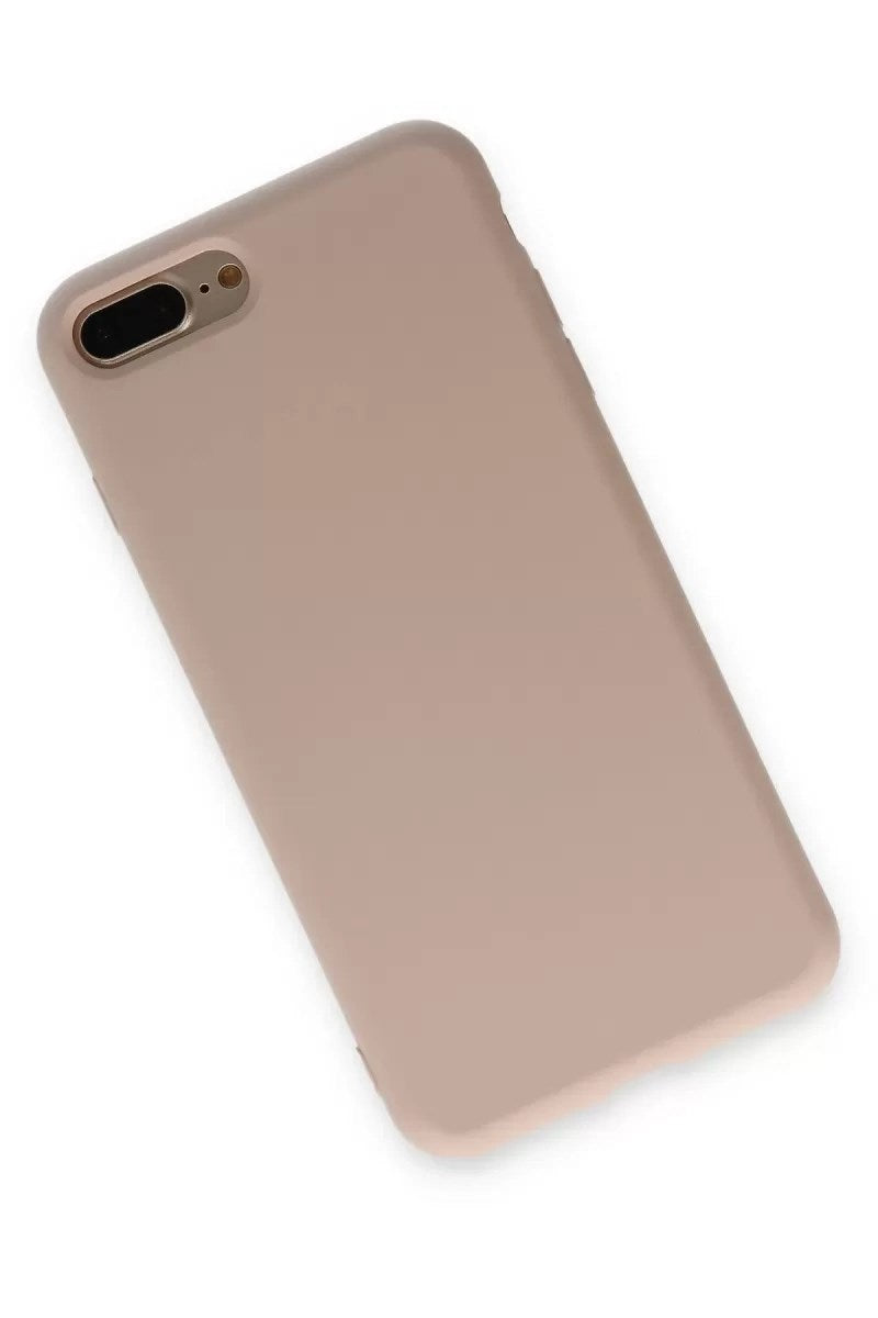 Mey İthalat® iPhone 7 Plus Kılıf Nano içi Kadife Silikon - Pudra
