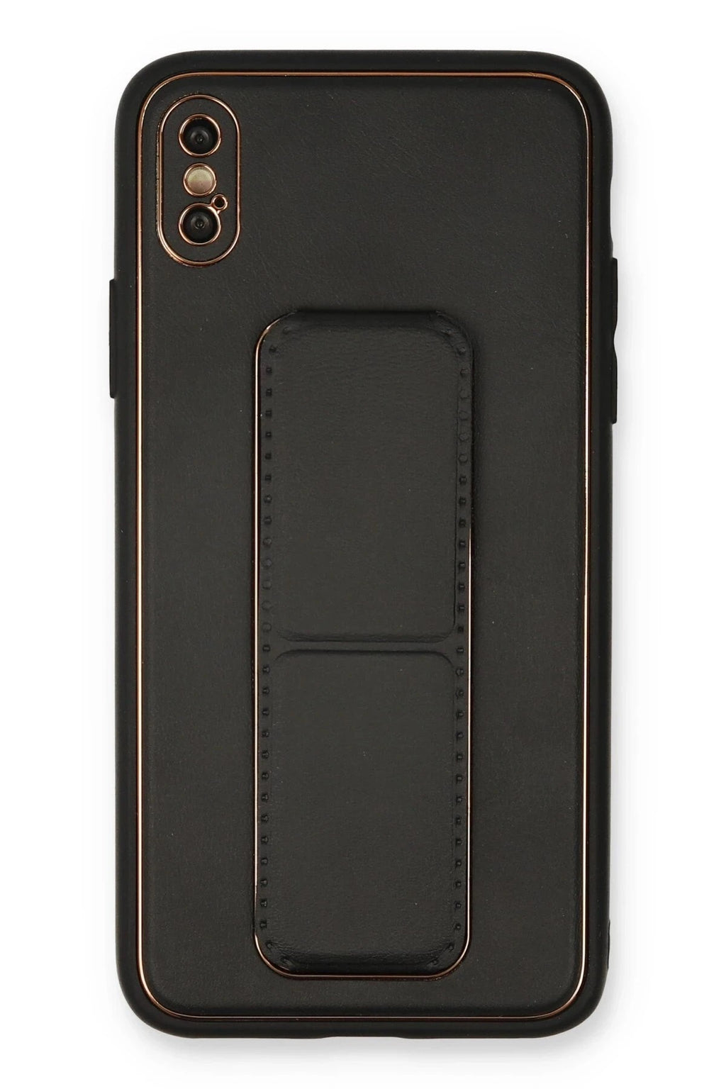 Mey İthalat® iPhone XS Max Kılıf Coco Deri Standlı Kapak - Siyah