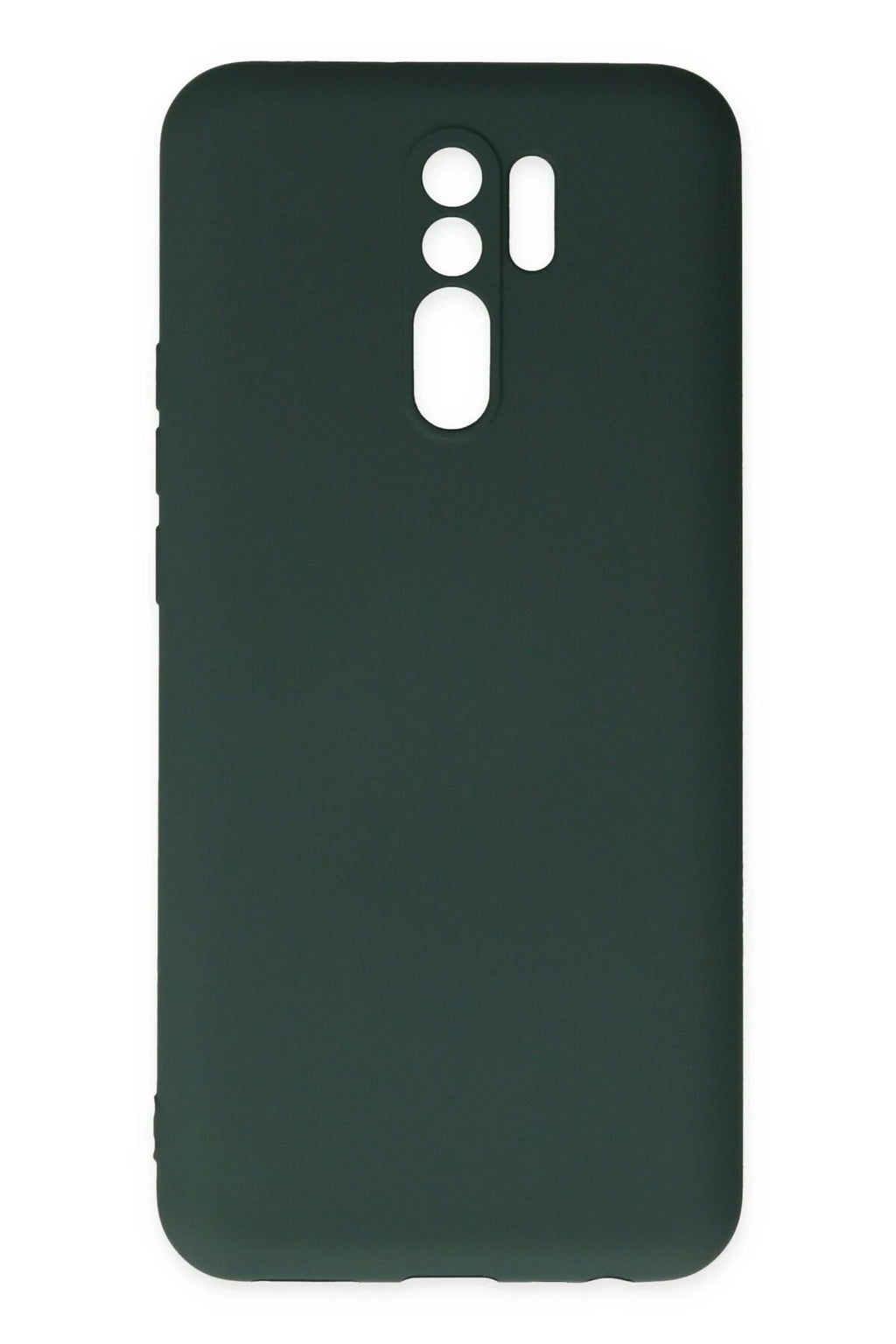 Mey İthalat® Redmi 9 Kılıf Nano içi Kadife Silikon - Koyu Yeşil