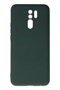Mey İthalat® Redmi 9 Kılıf Nano içi Kadife Silikon - Koyu Yeşil