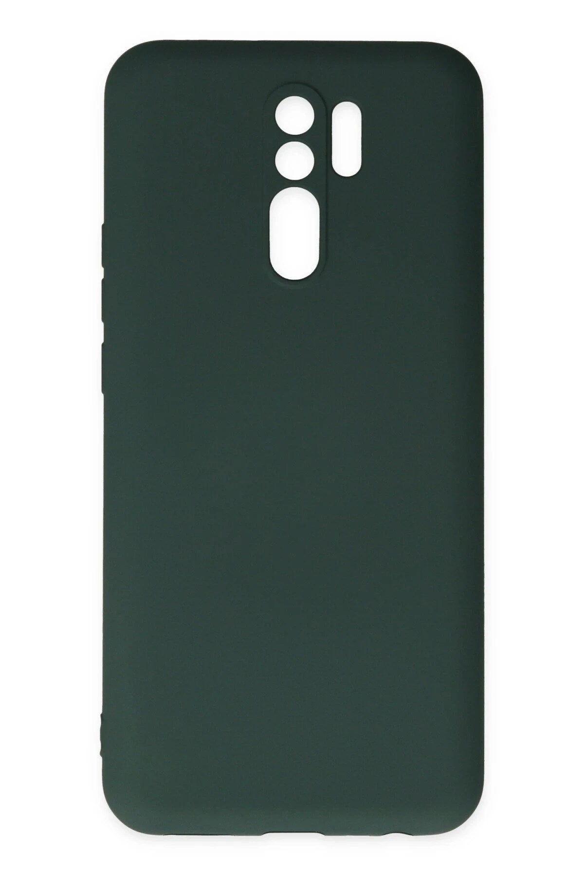 Mey İthalat® Redmi 9 Kılıf Nano içi Kadife Silikon - Koyu Yeşil