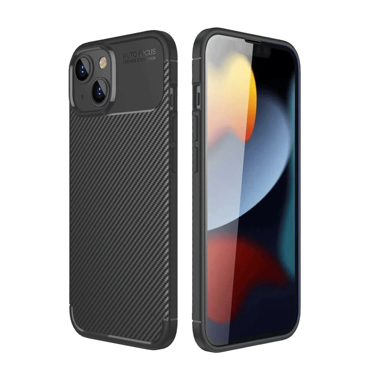 Mey İthalat® iPhone 14 Kılıf Auto Focus Karbon Kapak - Siyah