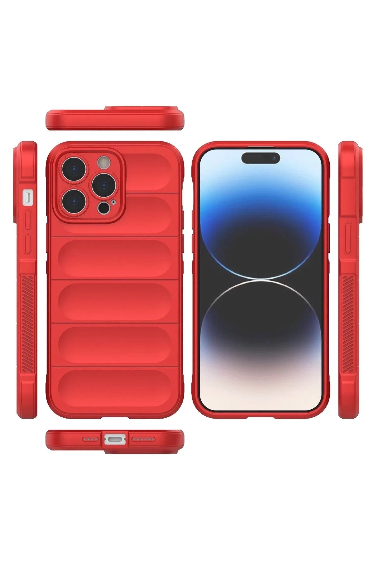 Mey İthalat® iPhone 13 Pro Kılıf Optimum Silikon - Kırmızı