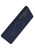Mey İthalat® Samsung Galaxy S24 Ultra Regal Magsafe Standlı Kapak - Lacivert