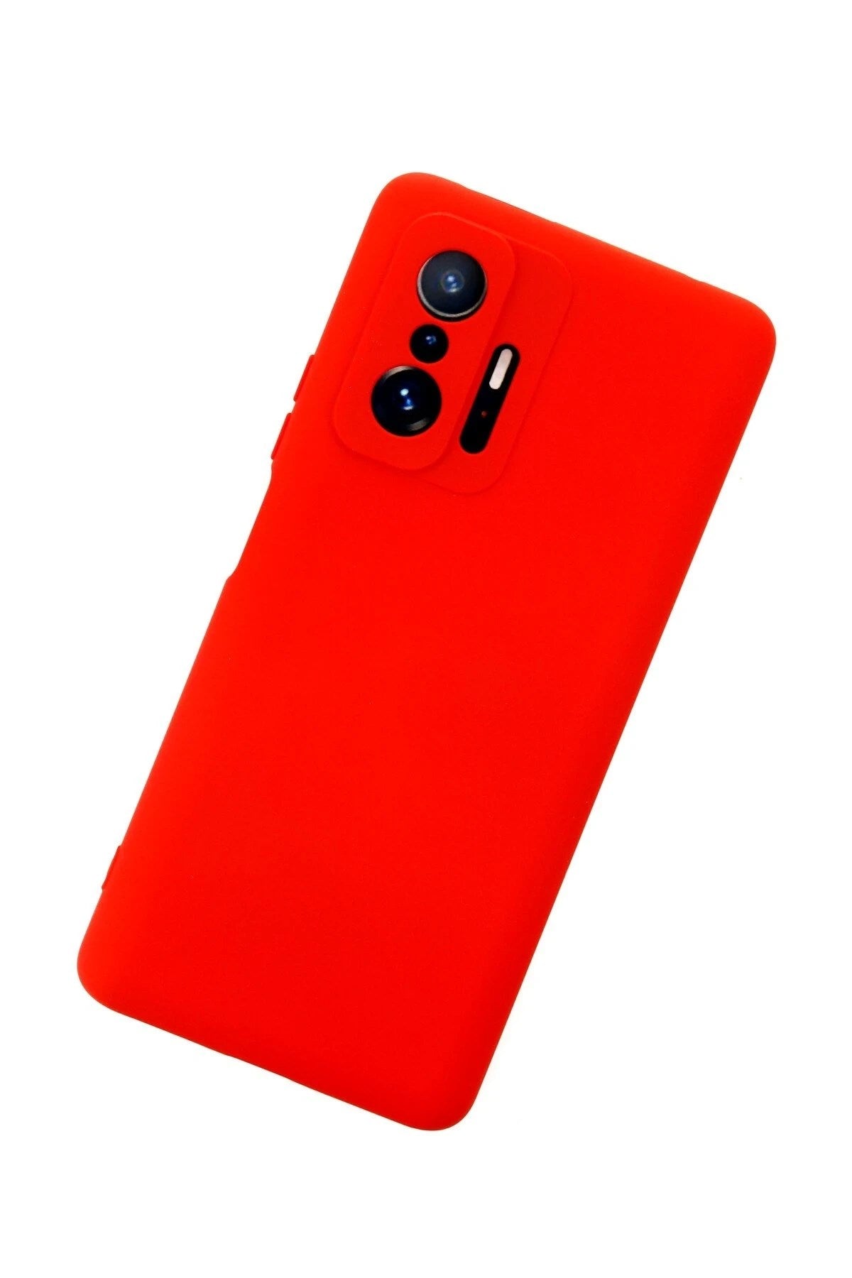 Mey İthalat® Mi 11T Pro Kılıf Nano içi Kadife Silikon - Kırmızı