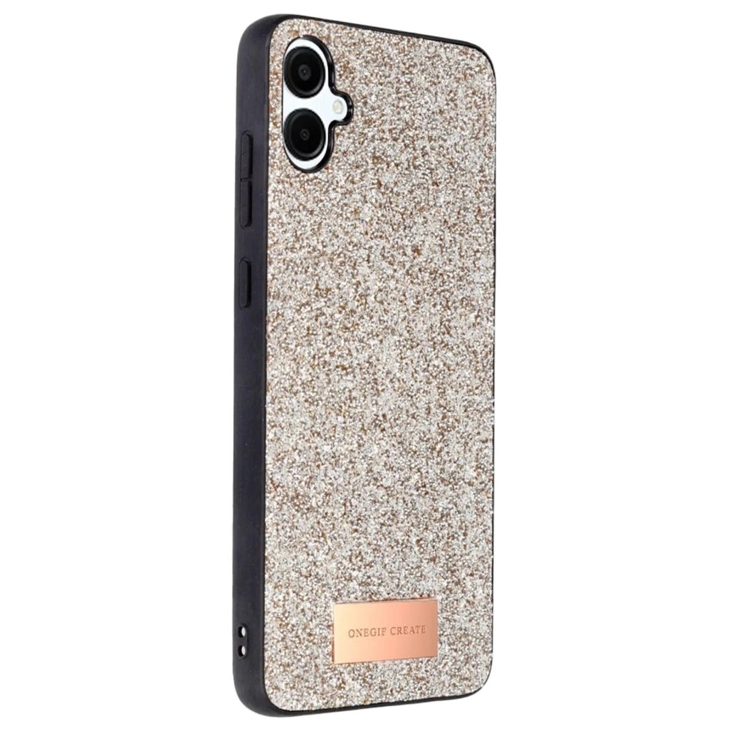 Mey İthalat® Samsung Galaxy A06 Bright Simli Kapak - Gold