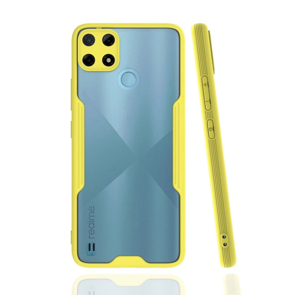 Mey İthalat® Realme C25Y Kılıf Platin Silikon - Sarı