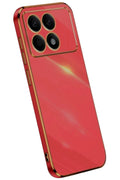Mey İthalat® Poco X6 Pro Kılıf Volet Silikon - Kırmızı