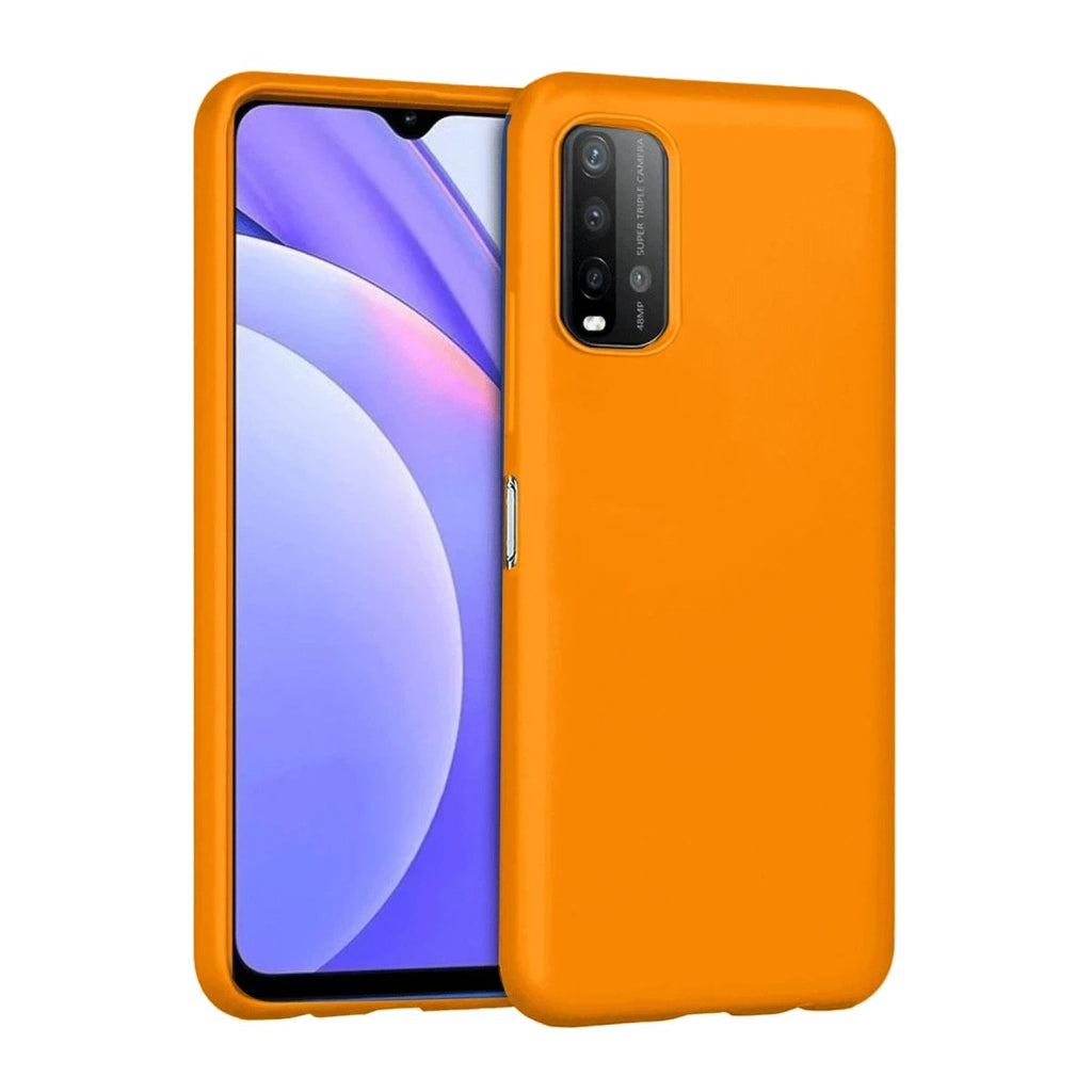Mey İthalat® Redmi 9T Kılıf Nano içi Kadife Silikon - Turuncu